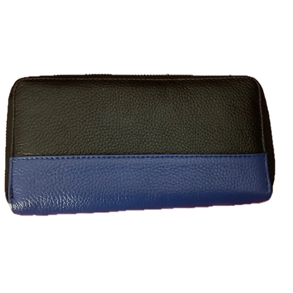 Neiman Marcus Black Blue Wallet